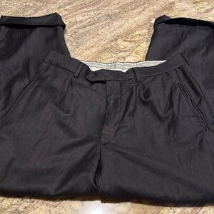 Boys Black dress pants size 18 by Vitali Italy - wool fabric and lining/cotton,